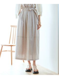 【SLOW/洗える】リネンコットン スカート