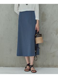 【SLOW/一部店舗限定】ワイドリブジャージー スカート