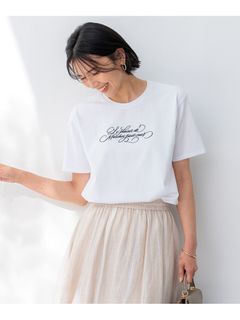 【井波麻里衣さんコラボ】カリグラフィー 刺繍 Tシャツ