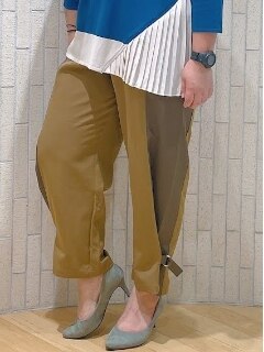 配色裾ベルト付きパンツ(Bou Jeloud/ブージュルード)