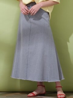【９．５オンスデニム】サイドマチデニムスカート/ 大きいサイズ ピサーノ