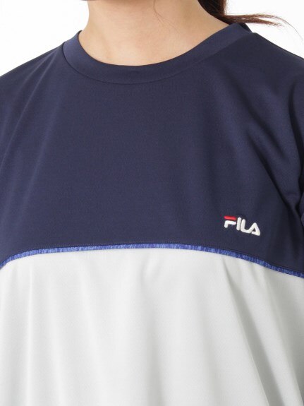 配色切り替えTシャツ　大きいサイズ レディース（スポーツウェア（トップス））FILA（フィラ (Lー10L)）  04