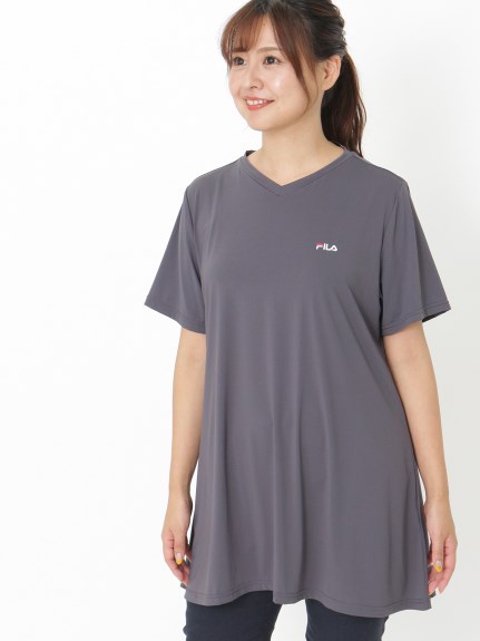 冷感チュニックTシャツ　大きいサイズ レディース（チュニック）FILA（フィラ (Lー10L)）  01