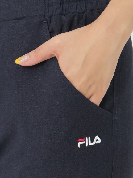 麻混カプリパンツ　大きいサイズ レディース（ストレートパンツ）FILA（フィラ (Lー10L)）  05
