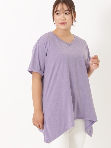 デザインチュニックTシャツ　大きいサイズ レディース（チュニック）FILA（フィラ (Lー10L)）  01