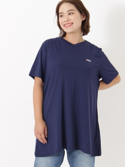 ひんやりタッチチュニックTシャツ　大きいサイズ レディース（Tシャツ）FILA（フィラ (Lー10L)）  02
