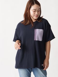 【OUTDOOR PRODUCTS】ドロップショルダーポケットTシャツ　大きいサイズレディース