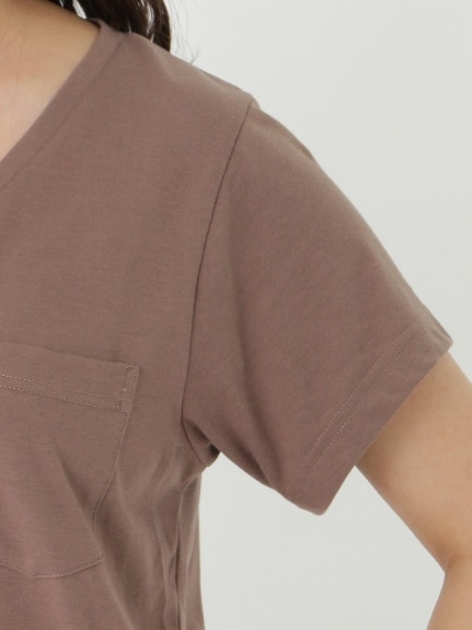 裾ギャザー美ラインＶネックＴシャツ　大きいサイズ レディース（Tシャツ）ジーラ（GeeRAファッション）（ジーラ(Lー6L)）  12