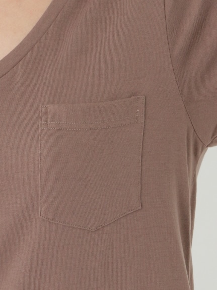 裾ギャザー美ラインＶネックＴシャツ　大きいサイズ レディース（Tシャツ）ジーラ（GeeRAファッション）（ジーラ(Lー6L)）  14