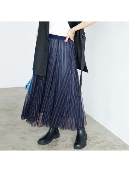 フレアーチュールロングスカート　大きいサイズ レディース（ロング丈・マキシ丈スカート）ジーラ（GeeRAファッション）（ジーラ(Lー6L)）  82