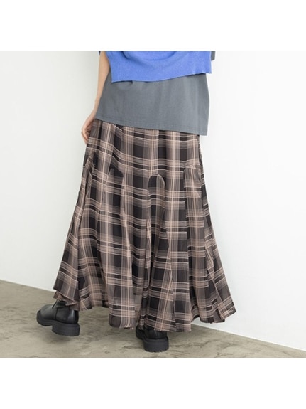 切替フレアーロングスカート　大きいサイズ レディース（ロング丈・マキシ丈スカート）ジーラ（GeeRAファッション）（ジーラ(Lー6L)）  56