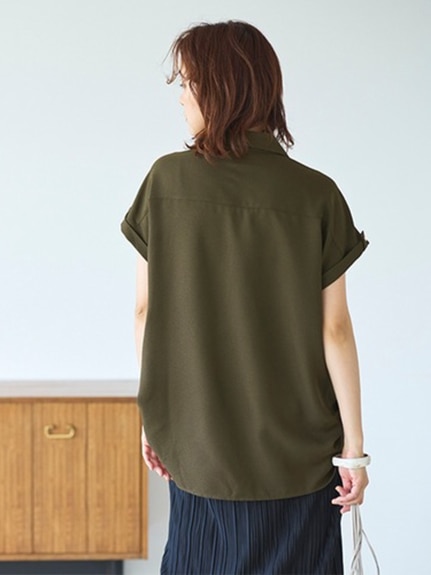 ジップ付ゆるシャツチュニック　大きいサイズ レディース（シャツ・ブラウス）ジーラ（GeeRAファッション）（ジーラ(Lー6L)）  10