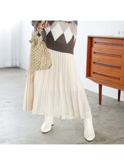 アコーディオンプリーツスカート　大きいサイズ レディース（ロング丈・マキシ丈スカート）ジーラ（GeeRAファッション）（ジーラ(Lー6L)）  74