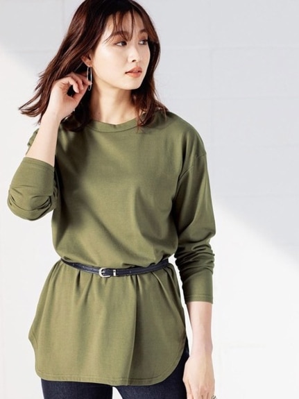裾ラウンドデザインＴシャツ　大きいサイズ レディース（Tシャツ）ジーラ（GeeRAファッション）（ジーラ(Lー6L)）  06