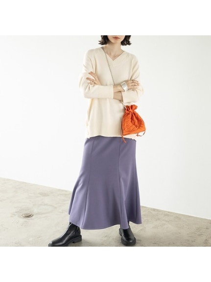 裾ボタンＶネックモチモチニット　大きいサイズ レディース（ニット・セーター）ジーラ（GeeRAファッション）（ジーラ(Lー6L)）  13