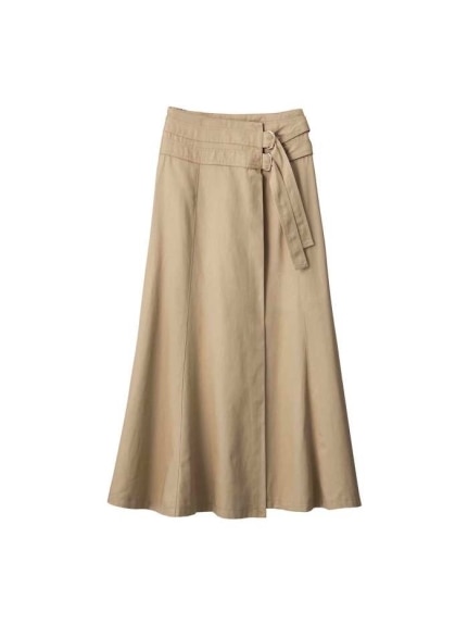 ラップ風チノフレアースカート　大きいサイズ レディース（ロング丈・マキシ丈スカート）ジーラ（GeeRAファッション）（ジーラ(Lー6L)）  01