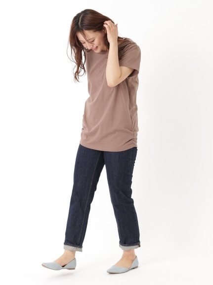 裾ギャザー美ラインクルーネックＴシャツ　大きいサイズ レディース（Tシャツ）ジーラ（GeeRAファッション）（ジーラ(Lー6L)）  24