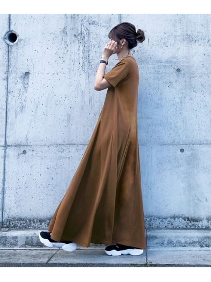 裾フレアーロングワンピース　大きいサイズ レディース（ロング・マキシ丈ワンピース）ジーラ（GeeRAファッション）（ジーラ(Lー6L)）  05
