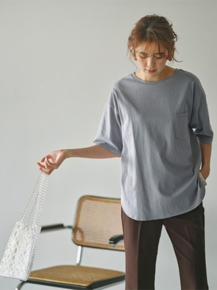綿１００％ラウンドヘムビッグＴシャツ　大きいサイズ レディース（Tシャツ）ジーラ（GeeRAファッション）（ジーラ(Lー6L)）  21