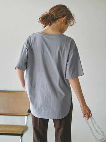 綿１００％ラウンドヘムビッグＴシャツ　大きいサイズ レディース（Tシャツ）ジーラ（GeeRAファッション）（ジーラ(Lー6L)）  26
