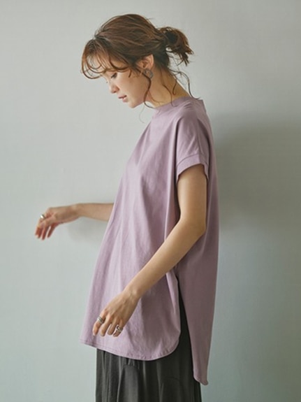 綿１００％フレンチスリーブチュニックＴシャツ　大きいサイズ レディース（Tシャツ）ジーラ（GeeRAファッション）（ジーラ(Lー6L)）  21