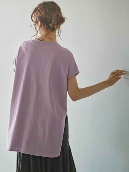 綿１００％フレンチスリーブチュニックＴシャツ　大きいサイズ レディース（Tシャツ）ジーラ（GeeRAファッション）（ジーラ(Lー6L)）  25