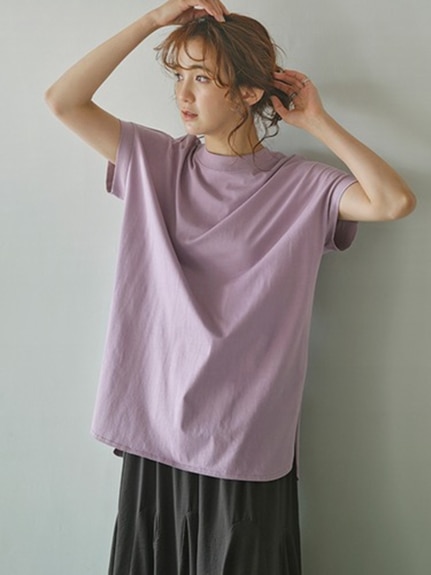 綿１００％フレンチスリーブチュニックＴシャツ　大きいサイズ レディース（Tシャツ）ジーラ（GeeRAファッション）（ジーラ(Lー6L)）  05