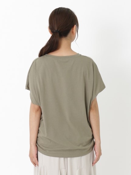 接触冷感！裾ギャザードルマンＴシャツ　大きいサイズ レディース（Tシャツ）ジーラ（GeeRAファッション）（ジーラ(Lー6L)）  06