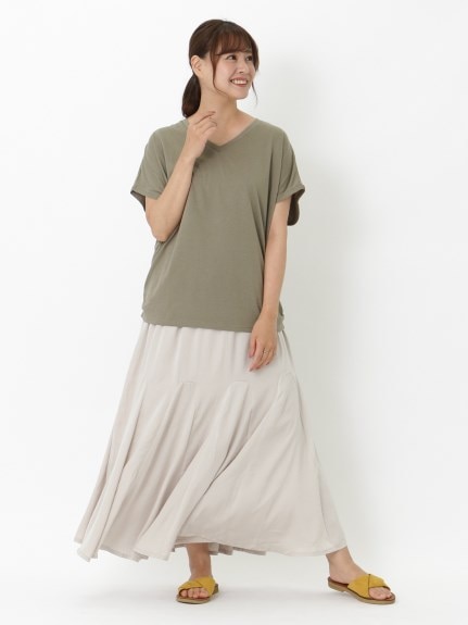 接触冷感！裾ギャザードルマンＴシャツ　大きいサイズ レディース（Tシャツ）ジーラ（GeeRAファッション）（ジーラ(Lー6L)）  11