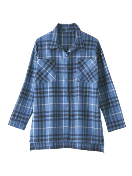 ビエラチェックシャツパジャマ上下セット　大きいサイズ レディース（パジャマ）GeeRA（インナー・下着）（ラヴィエンヌ (Lー6L)）  14