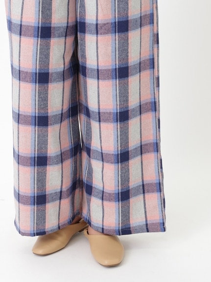 ビエラチェックシャツパジャマ上下セット　大きいサイズ レディース（パジャマ）GeeRA（インナー・下着）（ラヴィエンヌ (Lー6L)）  35