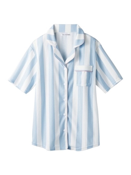 コットンブレンドパイル素材テーラーシャツパジャマ上下セット（パジャマ）GeeRA（インナー・下着）（ラヴィエンヌ (Lー6L)）  10