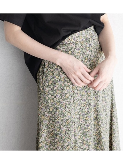 パネル切替花柄フレアースカート　大きいサイズ レディース（ロング丈・マキシ丈スカート）ジーラ（GeeRAファッション）（ジーラ(Lー6L)）  15