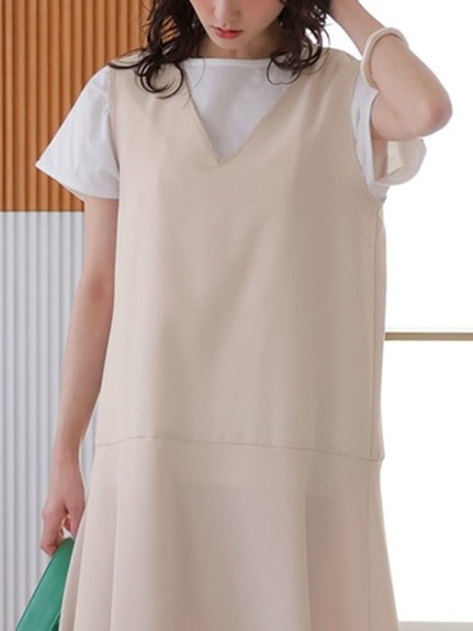 フレアー切替ジャンパースカート　大きいサイズ レディース（ジャンパースカート）ジーラ（GeeRAファッション）（ジーラ(Lー6L)）  14