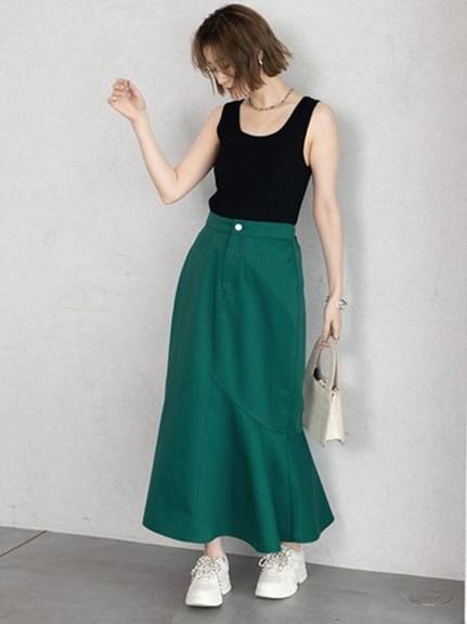 裾切替マーメイドスカート　大きいサイズ レディース（ロング丈・マキシ丈スカート）ジーラ（GeeRAファッション）（ジーラ(Lー6L)）  13