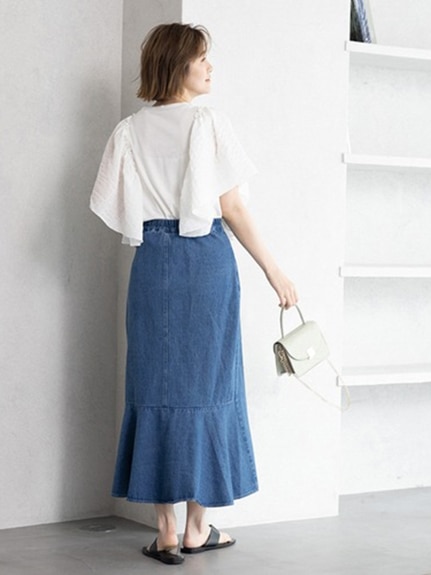 裾切替マーメイドスカート　大きいサイズ レディース（ロング丈・マキシ丈スカート）ジーラ（GeeRAファッション）（ジーラ(Lー6L)）  19
