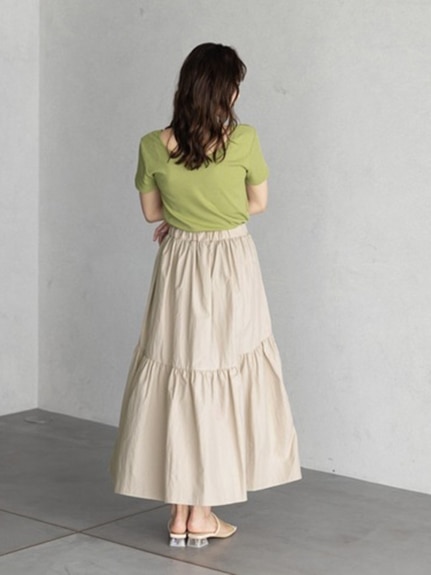 ギャザーデザインボリュームスカート　大きいサイズ レディース（ロング丈・マキシ丈スカート）ジーラ（GeeRAファッション）（ジーラ(Lー6L)）  13