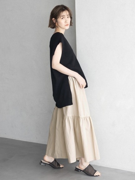ギャザーデザインボリュームスカート　大きいサイズ レディース（ロング丈・マキシ丈スカート）ジーラ（GeeRAファッション）（ジーラ(Lー6L)）  17
