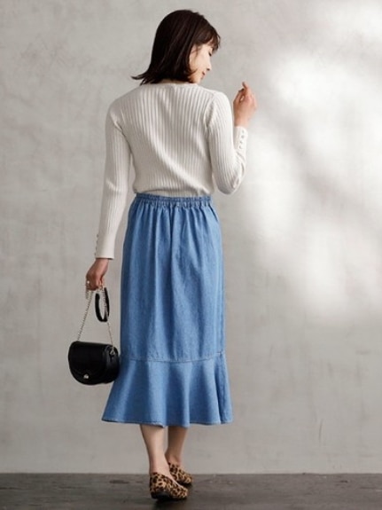 デニムマーメイドスカート　大きいサイズ レディース（デニムスカート）ジーラ（GeeRAファッション）（ジーラ(Lー6L)）  05