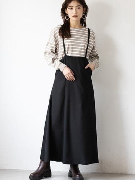 サロペットジャンパースカート　大きいサイズ レディース（ジャンパースカート）ジーラ（GeeRAファッション）（ジーラ(Lー6L)）  01