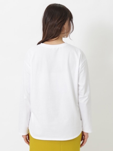 (クルー)選べるネック！綿100％きれいめロンＴ　大きいサイズ レディース（Tシャツ）ジーラ（GeeRAファッション）（ジーラ(Lー6L)）  14