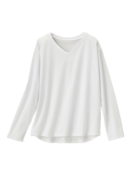 (Vネック)選べるネック！綿100％きれいめロンＴ　大きいサイズ レディース（Tシャツ）ジーラ（GeeRAファッション）（ジーラ(Lー6L)）  14
