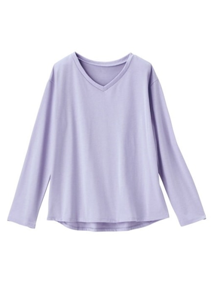 (Vネック)選べるネック！綿100％きれいめロンＴ　大きいサイズ レディース（Tシャツ）ジーラ（GeeRAファッション）（ジーラ(Lー6L)）  15