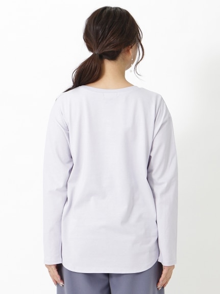 (Vネック)選べるネック！綿100％きれいめロンＴ　大きいサイズ レディース（Tシャツ）ジーラ（GeeRAファッション）（ジーラ(Lー6L)）  18