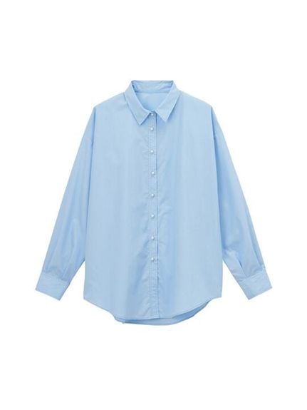 パール調釦オーバーサイズシャツ　大きいサイズレディース（シャツ・ブラウス）ジーラ（GeeRAファッション）（ジーラ(Lー6L)）  21