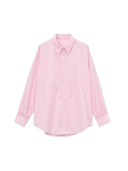 パール調釦オーバーサイズシャツ　大きいサイズレディース（シャツ・ブラウス）ジーラ（GeeRAファッション）（ジーラ(Lー6L)）  24