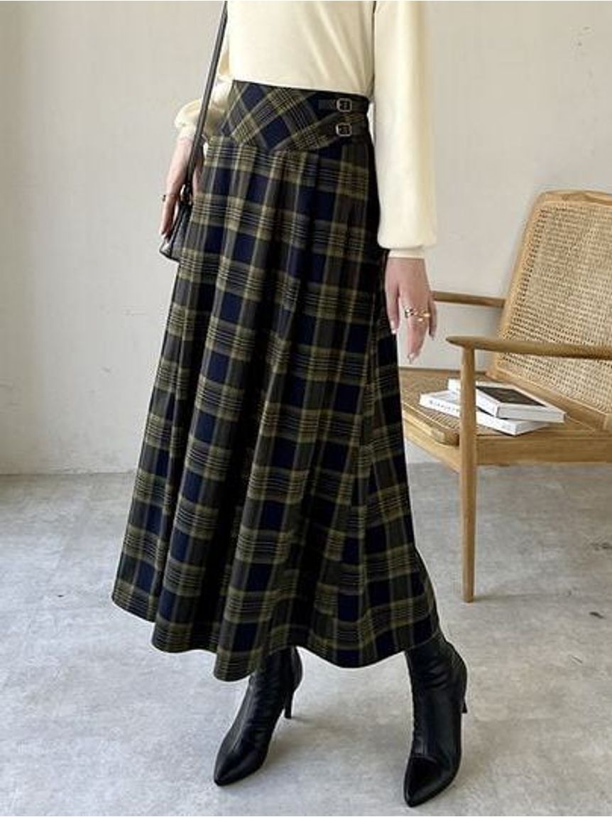 無料配達 大きいサイズ☆バーバリー スカート 13 XL チェック メガ 