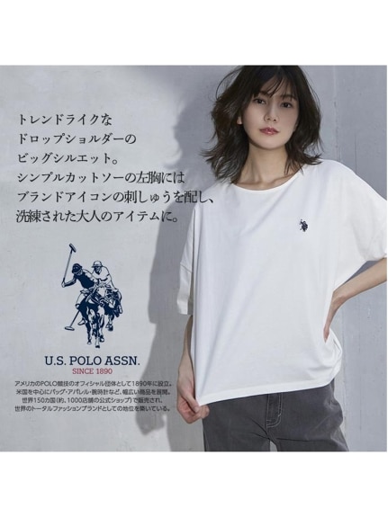 Alinoma】【L-3L】＜U.S. POLO ASSN.＞綿１００％Tシャツ 大きいサイズ