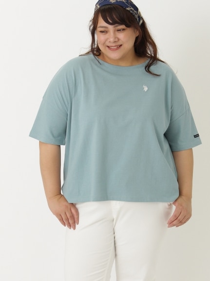 ＜U.S. POLO ASSN.＞綿１００％Tシャツ　大きいサイズ レディース（Tシャツ）ラナン（Ranan）（ラナン (Lー7L)）  11