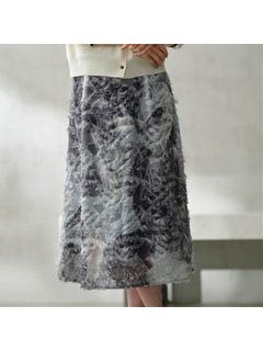 【新着】グラデーションプリントスカート　大きいサイズレディース